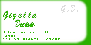 gizella dupp business card